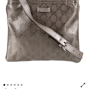 Gucci Metallic Gray Crossbody Bag